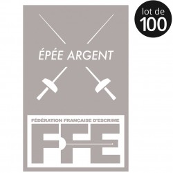 Écusson Epée argent x100