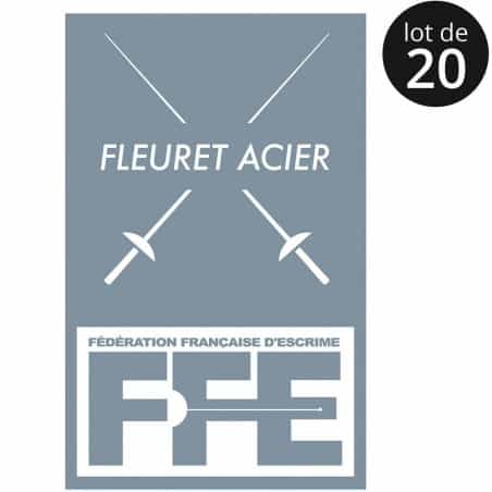 Écusson Fleuret acier x20