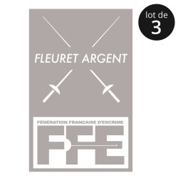 Écusson Fleuret argent x3