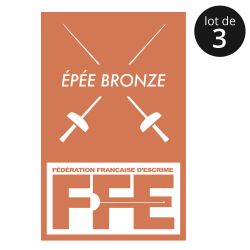 Écusson Epée bronze x3