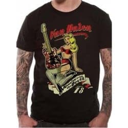 T-shirt VAN HALEN pin up guitar