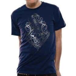HARRY POTTER   SILVER LOGO T SHIRT NAVY