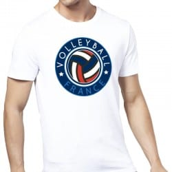 T-Shirt BLANC Ball France FF_Volley