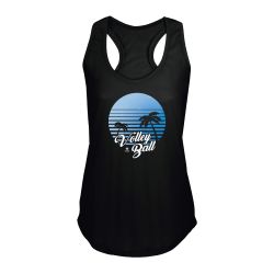 Debardeur Femme NOIR Volley Ball California Visuel Bleu