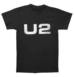 T-shirt U2 - White logo - noir