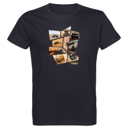 T shirt NOIR Patchwork
