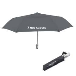 Parapluie pliant gris Julien Clerc